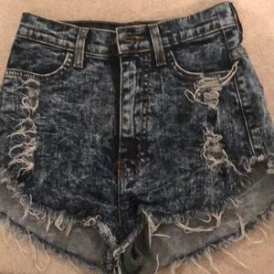 Jean high waisted shorts